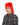 WESTBAY - Red British rockstar wig for men – 70s/80s glam rock costume accessory - Party Shop