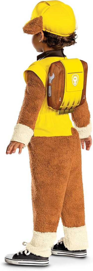 Child wearing Rubble PAW Patrol costume