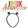Santex - Serre Tête Noir - Joyeux Anniversaire Multicolore - Party Shop