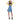 Stuart adult Minions costume with blue overalls and yellow hat