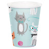 Verre de carton 9oz en paquet de 8- Châton Mignon