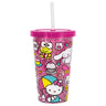 Unique - Verre en plastique avec paille Hello Kitty 16 oz (1) - Party Shop