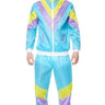 Karnival Costumes - Adult 80s tracksuit costume – retro Halloween outfit with colorful jacket and trousers, perfect for disco parties, vintage events & themed celebrations. - Party Shop