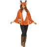 Adult deer hooded poncho with antlers – cozy and fun instant Halloween costume – one size fits most - Party Shop