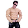FUN WORLD - Adult padded muscle shirt costume with fake abs and biceps. Perfect for Halloween, bodybuilding theme, superhero cosplay, or funny party outfit.- Party Shop