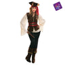 Adult pirate costume with hat, shirt, vest, belt, pants and boot covers. Perfect for Halloween, carnival, cosplay or theme parties. - MOM - Party Shop
