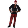 MOM - Adult pirate costume – scarf, shirt, wristbands, belt & pants. Classic corsair outfit perfect for Halloween, pirate parties, cosplay, carnival & stage shows. Party Shop.