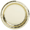 Unique - Assiettes ronde en carton 7po (8)- Or - Party Shop