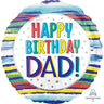 Anagram - Ballon Mylar 18po - Happy Birthday Dad - Party Shop