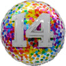 Airise - Ballon Mylar 18Po - 14 Ans Confetti - Party Shop