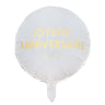 Santex - Ballon Mylar 18po- Joyeux anniverssaire Blanc Or - Party Shop