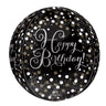 Anagram - Ballon Mylar Orbz - Noir - Happy Birthday - Party Shop