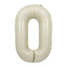 Airise - Ballon Mylar Supershape Chiffre 0 - Blanc Sable 34po - Party Shop
