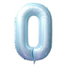 Airise - Ballon Mylar Supershape Chiffre 0 - Bleu Ciel 34po - Party Shop