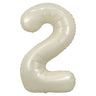 Party Shop - Ballon Mylar Supershape Chiffre 2 - Blanc Sable 34po - Party Shop