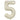 Airise - Ballon Mylar Supershape Chiffre 5 - Blanc Sable 34po - Party Shop