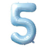 Airise - Ballon Mylar Supershape Chiffre 5 - Bleu Ciel 34po - Party Shop