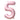 Airise - Ballon Mylar Supershape Chiffre 5 - Rose bébé 34po - Party Shop