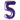 Airise - Ballon Mylar Supershape Chiffre 5- Violet 34po - Party Shop