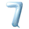 Airise - Ballon Mylar Supershape Chiffre 7 - Bleu Ciel 34po - Party Shop