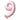 Airise - Ballon Mylar Supershape Chiffre 9 - Rose bébé 34po - Party Shop