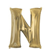 Anagram - Ballon Mylar Supershape Lettre N - Or Blanc - Party Shop