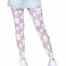 Leg Avenue - Bas collant transparent fleur de marguerite - Party Shop