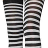Leg Avenue - Bas De Nylon Mi-Cuisse Rayé Taille plus - Noir - Party Shop