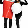 FUN WORLD - Beer Pong couple costume for adults with red cup tunic and ping pong ball apron – funny and lightweight party outfit for Halloween or college-themed events - Party Shop