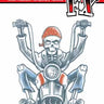 biker born to ride temporary tattoo costume accessory