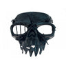 KBW Global - Black barbed wire skull half mask – scary gothic costume accessory. Perfect for Halloween, cosplay, horror parties, gothic events and theater – Party Shop