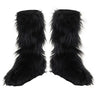 Disguise - Couvre-bottes adulte noirs en fourrure - Party Shop