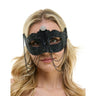 KBW Global - Black rhinestone half mask with chains – elegant gothic masquerade accessory. Perfect for Halloween, carnival, gothic parties and costume events – Party Shop