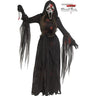 Adult Bloody Bling Ghost Face® costume with hooded gown, belt, gloves, and rhinestone mask. Perfect for Halloween, horror parties, or Scream cosplay. - FunWorld - Party shop