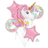 Anagram - Bouquet De 5 Ballons Mylar - Licorne - Party Shop