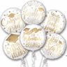 Anagram - Bouquet De 6 Ballons Mylar - Messages De Graduation - Party Shop