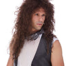WESTBAY -Brown heavy metal wig with wild long hair – perfect for 80s rocker or Halloween costume - Party Shop