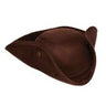 underwraps - Brown tricorne pirate hat – Costume accessory for corsair, captain or buccaneer outfits. Perfect for Halloween, carnival, cosplay, theater and theme partiese - Party Shop