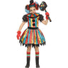 Carny Clown costume for girls – colorful circus dress with collar, gloves, and mini hat headband with rosette – perfect for Halloween or carnival - FunWorld - Party Shop
