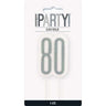 Unique - Chandelle Scintillante Argent - 80 Ans - Party Shop