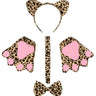 cheetah costume kit headband gloves tail halloween accessory