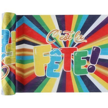 Santex - Chemin De Table Coloré - C'Est La Fête - Party Shop