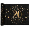 Santex - Chemin De Table Noir et Or - Or 20 Ans - Party Shop