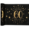 Santex - Chemin De Table Noir et Or - 60 Ans - Party Shop