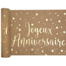 Santex - Chemin De Table Kraft et Or - Joyeux Anniversaire - Party Shop