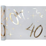 Santex - Chemin De Table Blanc et Or - 40 Ans - Party Shop