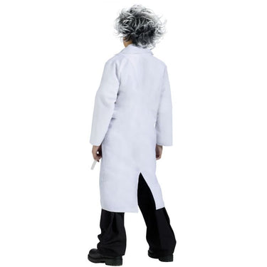 Child wearing white lab coat costume – fits up to size 14 – perfect for Halloween, school science events, or doctor/scientist role play - Funworld - Party Shop