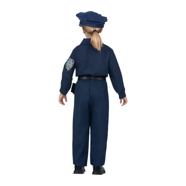 Child police costume with cap, shirt, pants and belt with holster. Realistic policeman outfit for kids, perfect for Halloween, carnival or role play - MOM - Party Shop