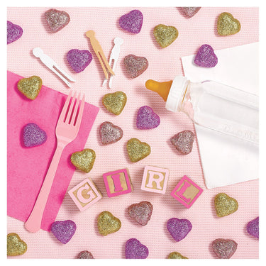 Amscan - Coeurs En Mousse Scintillante (40) - Fille Multicolore - Party Shop