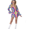 Karnival Costumes - Costume Adulte - Robe Néon Tie Dye - Party Shop